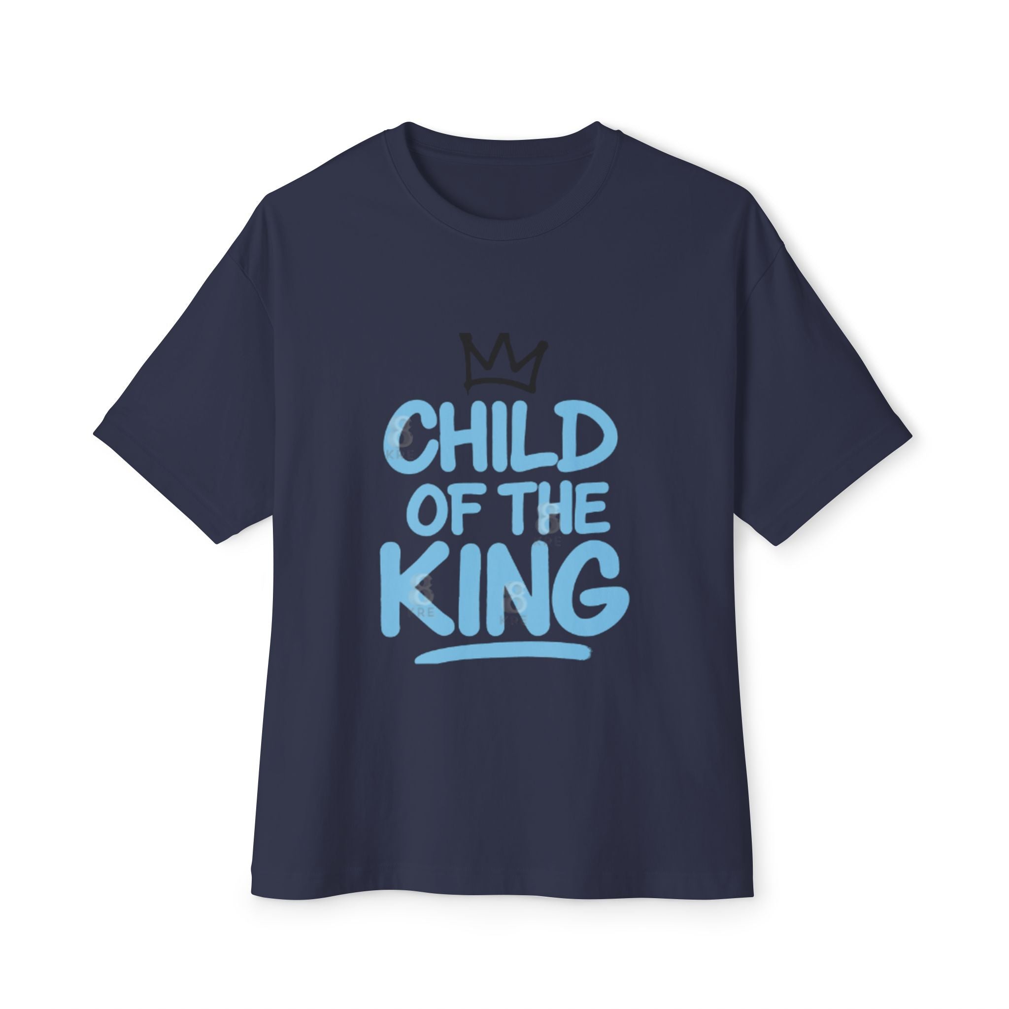 Oversized Graphic Tee - "Child of the King" Inspirational Shirt, Casual Wear, Relaxed Fit, Gift for Youth, Faith-Based Apparel
